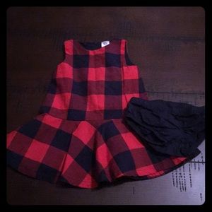 Baby girls red and blue dress size 9months